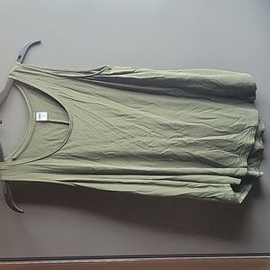 Green old navy Luxe wide strap tank top size S